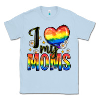 Dusty Blue i love my moms Classic Tee - Zillion Design Studio