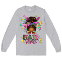 Moon Dust hair stylist afro messy bun Long Sleeve Tee - texasbilliewilder
