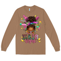 Toasted Coconut hair stylist afro messy bun Long Sleeve Tee - texasbilliewilder