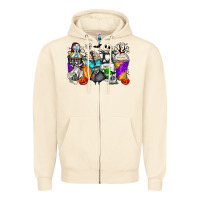 Sandshell halloween cartoon characters coffee cups Zipper Hoodie - Zillion Design Studio