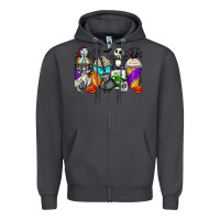 Smoke halloween cartoon characters coffee cups Zipper Hoodie - Zillion Design Studio