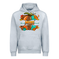 Heather Grey Thankful grateful blessed mini pumpkin Urban Hoodie - NancyCooperArtShop