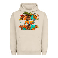 Pigment French Oak Thankful grateful blessed mini pumpkin Urban Hoodie - NancyCooperArtShop