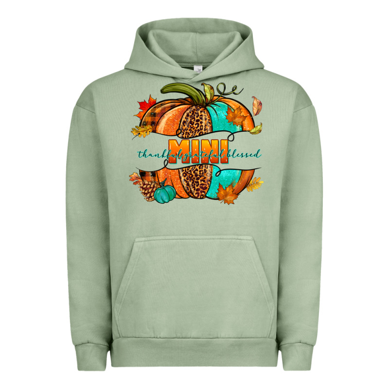 Thankful Grateful Blessed Mini Pumpkin Urban Hoodie by NancyCooperArtShop | Teevron