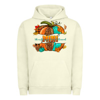 Pigment Pistachio Thankful grateful blessed mini pumpkin Urban Hoodie - NancyCooperArtShop