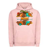 Pigment Salmon Thankful grateful blessed mini pumpkin Urban Hoodie - NancyCooperArtShop