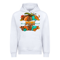 White Thankful grateful blessed mini pumpkin Urban Hoodie - NancyCooperArtShop