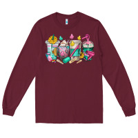 Burgundy hairstylist coffee cups Long Sleeve Tee - texasbilliewilder