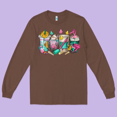 Long Sleeve Tee hairstylist coffee cups