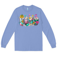 Colony Blue hairstylist coffee cups Long Sleeve Tee - texasbilliewilder