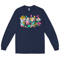 Navy hairstylist coffee cups Long Sleeve Tee - texasbilliewilder