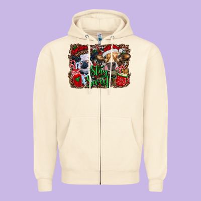 Stay Sweet Heifers Zipper Hoodie Designed By Ranaportraitstore