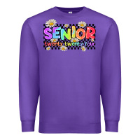 Purple senior twenty twenty four Premium Sweatshirt - AdoDesignShop