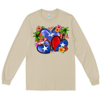 Puerto Rico Hearts Long Sleeve Tee | Teevron