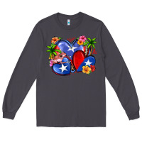 Smoke puerto rico hearts Long Sleeve Tee - Zillion Design Studio
