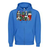 True Royal Christmas cartoon characters coffee cups Zipper Hoodie - Zillion Design Studio