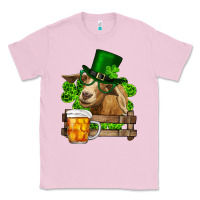 Bubblegum Pink st. patrick's day goat and beer Classic Tee - RanaPortraitStore