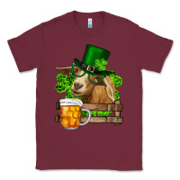 Burgundy st. patrick's day goat and beer Classic Tee - RanaPortraitStore