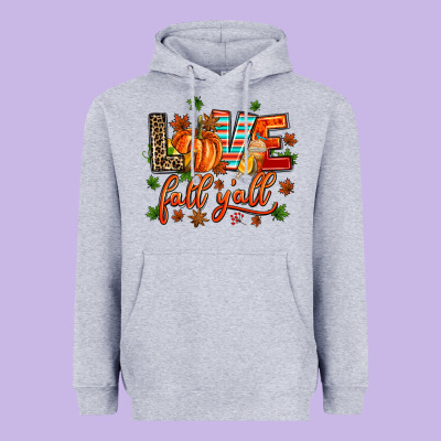 Love Fall  Yall Heavyweight Hoodie Designed By Adodesignshop