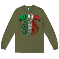 Army Green mexico coat of arms Long Sleeve Tee - Zillion Design Studio