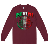 Burgundy mexico coat of arms Long Sleeve Tee - Zillion Design Studio