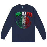 Navy mexico coat of arms Long Sleeve Tee - Zillion Design Studio