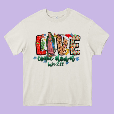 Love Comedown Luke 2.11-2 Heavy Core Tee Designed By Cowhidedigitalart