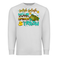 Dove Grey splish splash your opinion is trash Premium Sweatshirt - AdoDesignShop