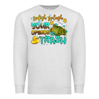 Oatmeal Heather splish splash your opinion is trash Premium Sweatshirt - AdoDesignShop