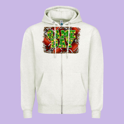 Christmas Game Day Zipper Hoodie Designed By Ranaportraitstore