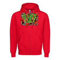 Red christmas game day Zipper Hoodie - RanaPortraitStore
