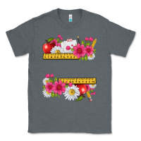 Charcoal Heather floral teacher Classic Tee - texasbilliewilder