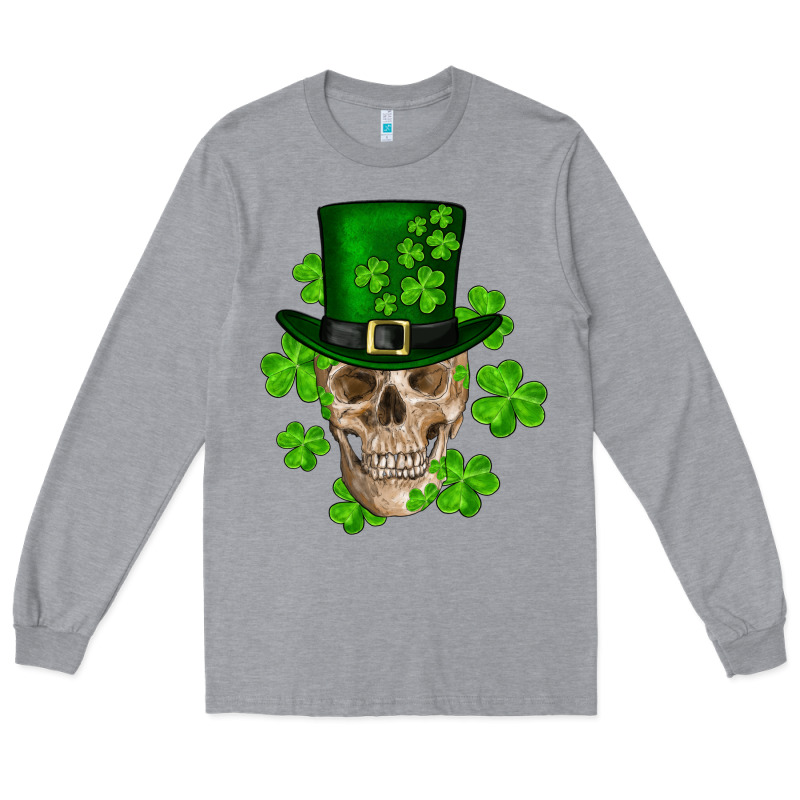 St. Patrick's Day Skull Long Sleeve Tee by RanaPortraitStore | Teevron