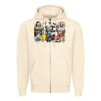Sandshell cartoon characters coffee cups Zipper Hoodie - Zillion Design Studio