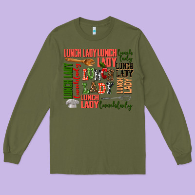 Lunch Lady Long Sleeve Tee Designed By Adodesignshop