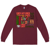 Burgundy lunch lady Long Sleeve Tee - AdoDesignShop