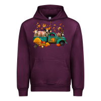 Mauve Wine fall farm animals truck nancy Urban Hoodie - NancyCooperArtShop