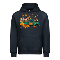Navy fall farm animals truck nancy Urban Hoodie - NancyCooperArtShop
