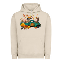 Pigment French Oak fall farm animals truck nancy Urban Hoodie - NancyCooperArtShop