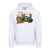 White fall farm animals truck nancy Urban Hoodie - NancyCooperArtShop
