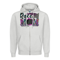 Dove Grey race mom Zipper Hoodie - Zillion Design Studio