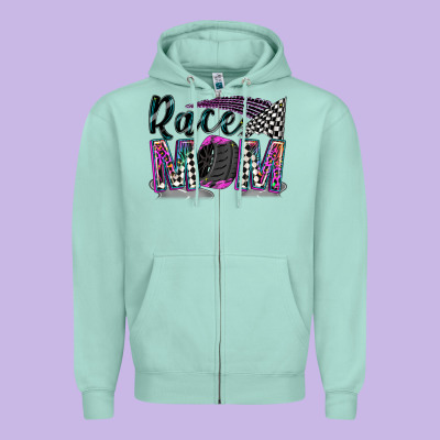 Race Mom Zipper Hoodie Designed By Zillion Design Studio