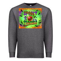 Charcoal Heather spooky teacher Premium Sweatshirt - BundleAndBundleShop