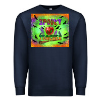 Navy spooky teacher Premium Sweatshirt - BundleAndBundleShop
