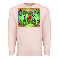 Pale Pink spooky teacher Premium Sweatshirt - BundleAndBundleShop