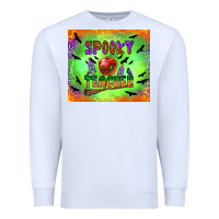 White spooky teacher Premium Sweatshirt - BundleAndBundleShop