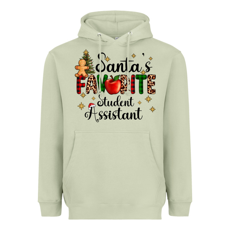 Santa's Favorite Student Assistant Heavyweight Hoodie by AdoDesignShop | Teevron