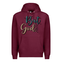 Burgundy but god Premium Hoodie - MaliasSmallBusiness
