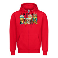 Red pet groomer coffee cups Zipper Hoodie - Zillion Design Studio