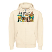 Sandshell pet groomer coffee cups Zipper Hoodie - Zillion Design Studio